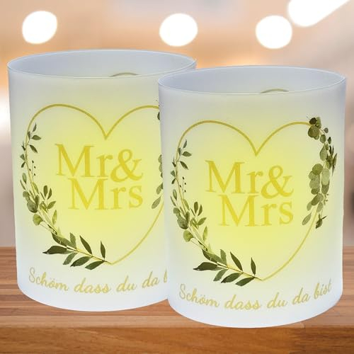 12 Hochzeitsdeko, Windlichter Hochzeit Deko, Tischdeko Hochzeit, Schön DASS du da bist, Eukalyptus, für Teelichter oder Lichter