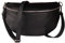 MIRROSI® Bauchtasche Damen, Made in Italy, Echtleder Umhängetasche Echtes Leder, Brusttasche, Crossbody Bag aus Echtem Leder, in 3 Größen erhältlich (Schwarz Silberner Reißverschluss) (Gr.L)