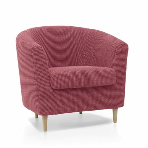 SOFASKINS® Funda para Sillon, Funda Sofa súper elástica, Funda para sofá con diseño Exclusivo, Transpirable y Duradera, Funda para sofá fácil de Colocar. Medidas 60-90 cm. Color Rosa Claro