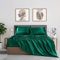 JUQINME Satin-Bettwäsche-Set für Queen-Size-Bett, seidig, luxuriös, seidig, mit 1 tiefen Spannbettlaken, 1 Bettlaken und 2 Kissenbezügen, weich, seidig, kühlend, schrumpft nicht ein, farbecht,