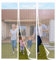 FYHDSH Mosquitera Puerta Magnetica, Cortina Magnética Puerta Doble, Doble Apertura Lateral Cortina Magnética Puerta para Balcón Puerta Corredera de Patio, Blanco-D-120x180cm