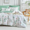 Lekesky Double Duvet Cover 100% Cotton White Bedding Set, Red Floral Flowers Double Duvet with Pillowcases for Bedding, Cotton Duvet Cover Sets 200x200 cm, White/Red Floral