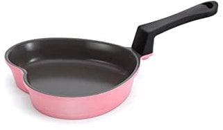 YIHANSS Pan Fry Pan Food Egg Pancake Ceramic Heart Shaped Kitchen Cooker Cooking Pot with Handle Household Canteen