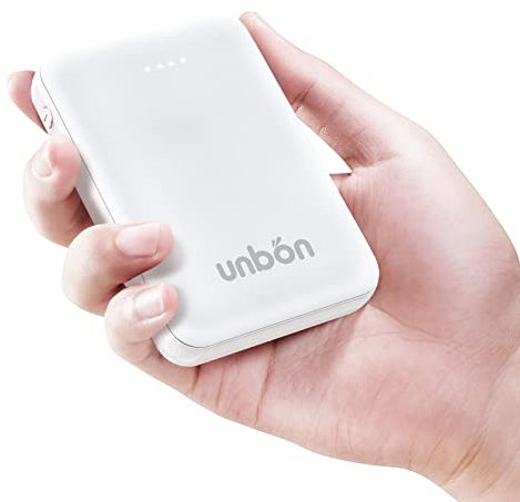 UNBON Power Bank USB 10000mAh per Gilet Riscaldato, Batteria Esterna Mini Ultracompatta e Leggera Caricabatterie Portatile con 2 Porte di Uscita USB-A per Giubbotto Riscaldato e Smartphone