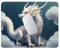 Gaming Mouse Pad, White Dragon Mouse Mat, Premium-Textured Mousepad Keyboard Mat 34x28 cm, Stitched Edge Anti-Slip Waterproof Rubber Small Mouse Mat, for Office Laptop Women Man Desk Accessories X-22