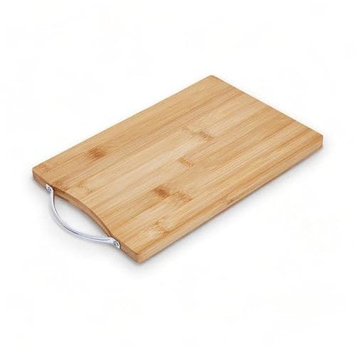 Chopping Board Wooden Cutting Board Bamboo Wood Organic Non-Slip Kitchen Blog Cutting Board Thick Chopping Panel for Carving Meat Cutting Vegetables Cheeses and Bread (30 * 20 * 1.3 with Handle)