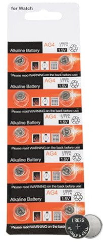 Piles Rondes, Petites Piles - Pack varié de Batteries Longue durée 1,55 V - 10x Petites Piles Bouton AG1 AG4 pour calculatrices, appareils auditifs, chronomètres