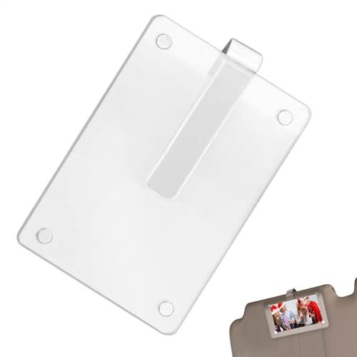 Qkbuza Auto-Sonnenblenden-Fotohalter, Sonnenblenden-Fotohalter-Clip - Magnetischer Halter für Sonnenblenden-Fotodisplay,Auto-Innenraum-Organisation, Sonnenblende, Bild-Ärmeltasche, horizontal für LKW,