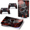 Pegatina de Vinilo Personalizado para PS5 Disc Edition – Fácil Instalación, Diseño Exclusivo y Protección contra Arañazos (Red Skull)