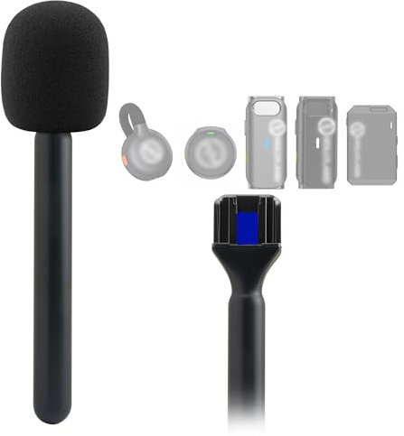 JCMOYUTY Ständer für magnetische Handmikrofon-Halterung Hollyland LARK M2 M2S M1 MAX C1 150 Wireless Lavalier Mikrofon Interview Griff Mic Adapter