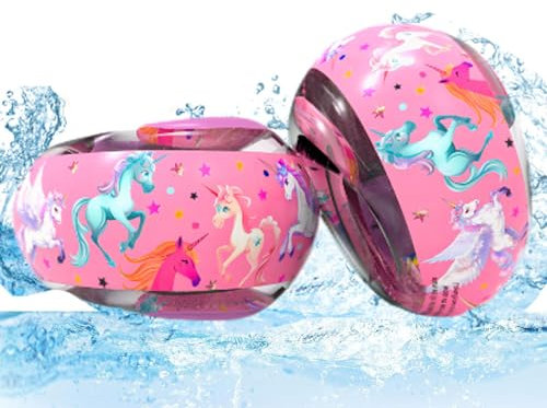 Flotador de Brazos para Niños 2-6 Años - Manguitos de Natación con Doble Válvula y Cierre de Seguridad, Adecuado para Que los niños naden, Piscina