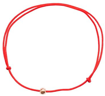 Red String Kabbalah Bracelet for Babies & Kids with Genuine Gold Filled Bead – Adjustable & Waterproof Red String for Newborns to Children Up to 12 – Ready to Gift & Includes Certificate, Eine Grösse,
