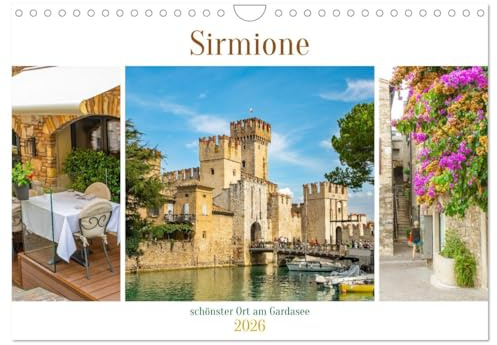 Sirmione - schönster Ort am Gardasee (Wandkalender 2026 DIN A4 quer), CALVENDO Monatskalender: Die Halbinselstadt im Süden des Gardasees. (CALVENDO Orte)