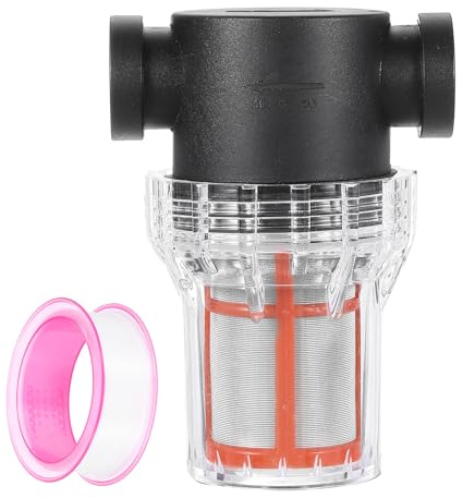 QUARKZMAN Druckreiniger-Filter 1/2 NPT-Weibliches Gewinde 200 Mesh | Edelstahlsieb, Inline-Maschenfilter-Anbaugerät, Mit Dichtungsband, Für die Wassereinlass im Garten