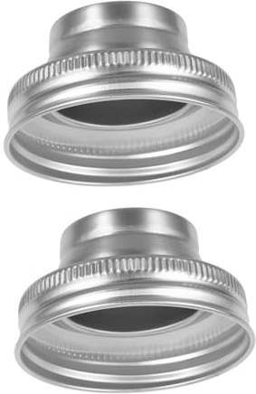Edelstahl Shakerdeckel für Mason Jars, 2 Stück, Silber | Cocktail und Streudeckel, Leicht zu Lagern und Nutzen, Passend für Gewürze und Mehr