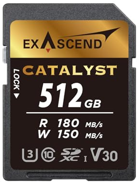 Exascend Catalyst 512GB microSD-Karte (UHS-I, V30) – Hochkapazitive Speicherkarte für 4K-Video, Drohnen, Action-Cams & Smartphones, hohe Performance & Zuverlässigkeit