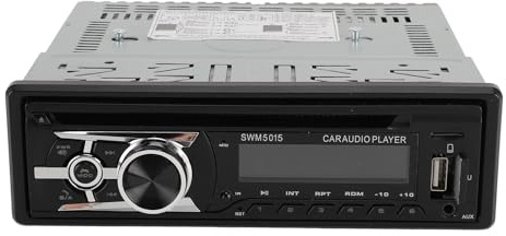 Asixxsix Stereo de Automóvil de un DIN Radio de Auto con Reproductor de Mp3 de Entrada aux de CD de Puerto USB, Calling FM Radio, Universal Fit For Car Trucks SUV