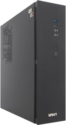 VANT - Ordenador de Mesa Pure Slim (AMD Ryzen 7-8700G, Gráficos Radeon 780M, 32GB RAM DDR5, 500GB SSD, Windows 11 Pro, WiFi 6 + Bluetooth 5.2) PC Oficina, Negro