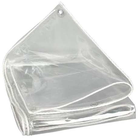Gettimore 1,8x3,0m Hühnerstall Abdeckung für den Winterschutz – wasserdichte isolierte PVC-Plane mit verstärkten Ecken und Metallösen, transparent