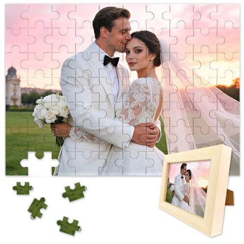 Personalisierte Puzzles für Erwachsene, 1000/500/300/200/70 Teile, individuelles Holzpuzzle mit Burlywood-Rahmen, Haustier-Porträt, Landschaftsbild-Ideen, Geschenke für Familie, Freunde, Geburtstag