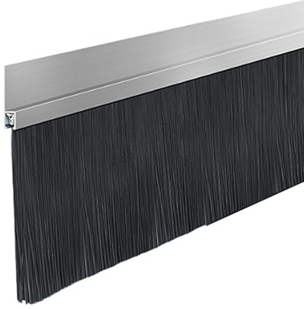 Machtiging Spazzola per Porta in Lega di Alluminio,Striscia di Spazzola Telaio Profilato,Spazzola Inferiore per Porta da Garage,Spazzola A Strisce for Macchine Utensili,per Casa,Industriale