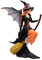 Comfy Hour Fairyland Collection 20,3 cm dunkle Fee Hexe reitet auf magischem Besen, Halloween-Themen-Geschenk, Heimdekoration und Sammlerstücke, Polyresin