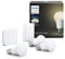 Philips 8718696728987 A +, Hue LED E27 Starter Set of 3 9 5 W with Dimmer Switch, Plastic 9.5 Watt, E27, White, 61 x 6.1 x 11 cm