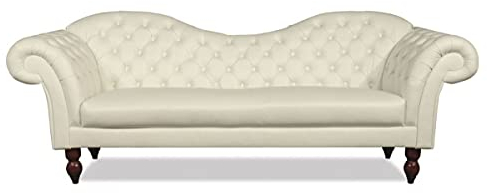 Casa Padrino Chesterfield 3er Sofa Venedig - Echt Leder Creme