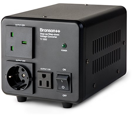 Bronson++ TI 1000 - Transformateur 110 Volts Convertisseur USA Toroïdal 1000 Watts - Entrée/Sortie 220V/110V Réversible Bronson 1000W