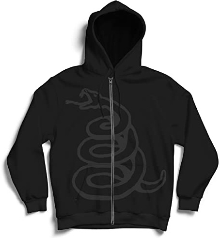 Unbekannt Metallica Black Album Burnished Zip-Jacke/Reißverschlussjacke L