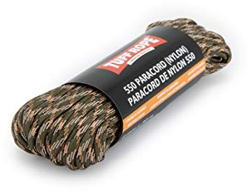 TUFF ROPE® Paracord 550 (Nylon) - 4mm - DAS Starke Seil - Reißfest & Langlebig - 7 Kernfäden - Mehrzweckseil für Outdoor, Haus & Garten in Premium Qualität (Camouflage, 30)