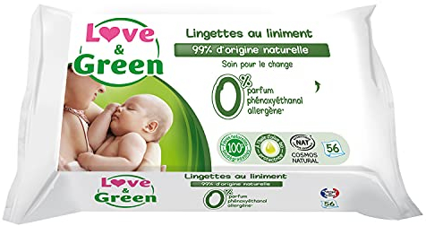 Love & Green Lingettes au Liniment 56 Lingettes