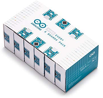 Arduino Nano Every (6 Boards Pack) [ABX00028-6P] - Pack de 6 Placas con microcontrolador ATmega4809, proyectos electrónicos, prototipos DIY y Aplicaciones IDE.