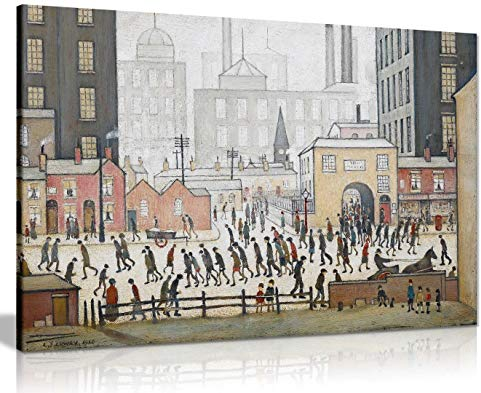 L.S Lowry Coming From The Mill Gemälde Leinwand Druck Wandkunst Bild Home Decor (91,4 x 61 cm)