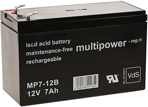 Ersatzakku (multipower) für USV APC Power Saving Back-UPS Pro BR550GI 12V 7Ah (ersetzt 7,2Ah), 12V, Lead-Acid