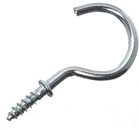 fiXte® Chrome Plated Mug Shouldered Cup Hooks, 25 mm (1 inch) - Pack of 20