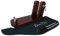 BRICOMIRAS - Jamonero Rioja de Madera de Pino | Incluye Cuchillo, Chaira y Cubrejamón | Antideslizante, Diseño Español | Ideal para Hostelería y Hogar, Nogal, Pack 1