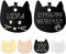 Uiopa Chapas para Gatos, Personalizado Etiquetas de Identificación de Acero Inoxidable para Gato Chapa Perro Grabada, Placa Perro Grabada para Collar Gato Perro Mascota (Negro, Pequeño)