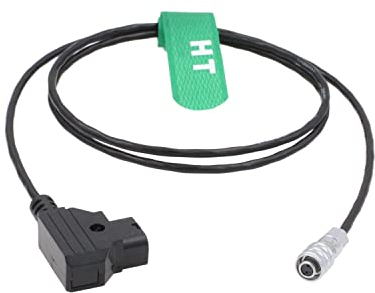 HangTon BMPCC 4K 6K Pro 2 Pin D-tap P-tap Cavo di Alimentazione per Blackmagic Design Treppiede Gimbal 2M, batteria V-mount