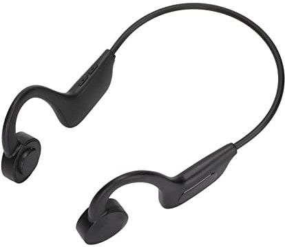 Septpenta Q33 Kabelloser Open Ear Kopfhörer, Wiedergabezeit Ca. 8 Stunden, Luftleitung, Sportkopfhörer, Sicherheitsdesign, Stabile Passform, Langlebig, Zum Wandern, Laufen, Radfahren(Schwarz)