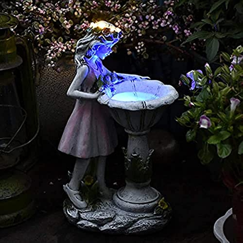 Solar Licht Garten Blume Fee Outdoor Garten Dekoration Puppe Garten Dekoration Harz Blume Fee Solar Licht Harz Mädchen Outdoor Villa Garten Dekoration