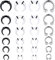 Diamday 24Stück Acryl Pincher Tapers Septum Ringe C Form Hufeisen Piercing Nasenringe Buffalo Stretcher Expander mit Schwarzen O Ringen zum Dehnen Ohrknorpel Nasenpiercing Helix Circular Barbell A