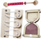 Colcolo 3 Stück Hölzernes Busy Board Spielzeug Montessori Sensory Motor Puzzle Enlightenment Requisiten für Kinder Im Vorschulalter, Sanduhr- und Abakusperle und -knopf