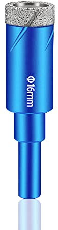 Foret Carrelage Diamant 16mm - Jeu de Mèches pour Verre, Céramique, Carreaux, Marbre