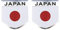 Haowul Japanische Flaggenauto Aufkleber Abziehbilder 2pcs 3D Aluminium Körper Aufkleber Auto Motorrad Dekor Aufkleber Auto Styling Accessoires