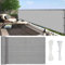 YUANZHI Balkon Sichtschutz Balkonabdeckung 95 x 650 cm 185g/㎡ HDPE,UV-Schutz Sichtschutz Zaun mit Ösen und Kabelbinder für Garten, Balkon Terrasse, Grau