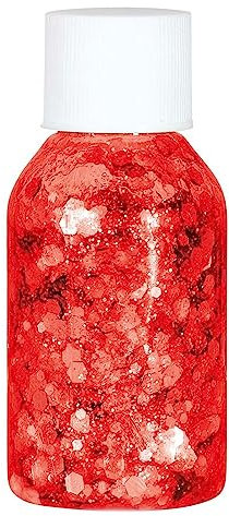 FIESTAS GUIRCA – Gel con purpurina corporal facial 20 gramos, color rojo