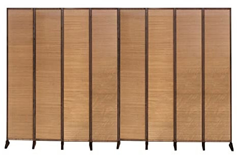 BODHIS Séparateur de pièce pour Studio, écran de séparation de pièce Japonais Haut pour Chambre à Coucher de Petit Espace, Salle de Jeux pour Enfants (8 Panneaux de Hauteur 130