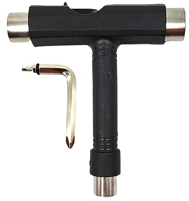 SusggO Llave T Skate Herramienta Llave T Skateboard Accesorio Monopatin Longboard Skate Cruiser Patinetes Patines Tool Herramienta Multifuncion para Tornillos Tuercas Ruedas Regalo Skaters