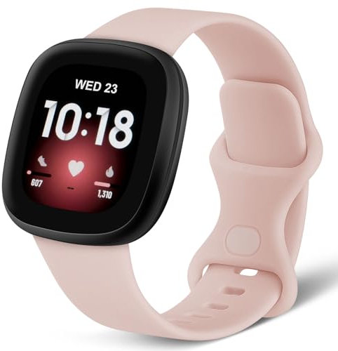 AXFEE Cinturino per Fitbit Versa, Regolabile Cinturino Sportivo Silicone Ricambio, Compatibile per Fitbit Versa 3/Fitbit Versa 4/Fitbit Sense/Sense 2 (Piccolo/Grande)